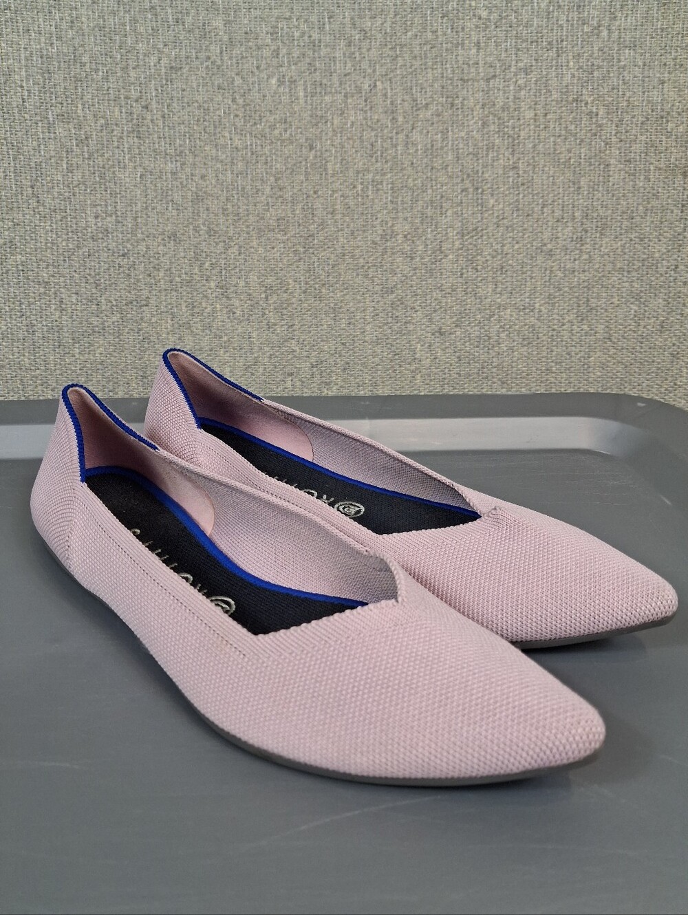 Rothys The Point Flats Womens 11 Petal Pink Knit Upper Balletcore Quiet Luxury
